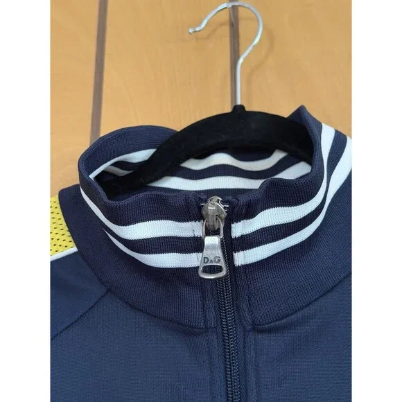 AUTHENTIC VTG Dolce & Gabbana Archive Spellout Basketball Track Suit Jacket Sz L - Picture 4 of 13